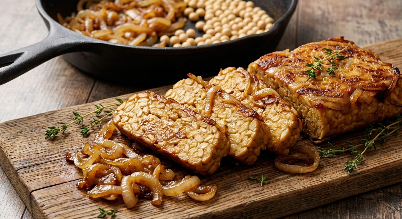 Tempeh marine à la sauce soja